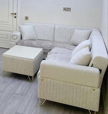 dəri stul: İşlənmiş, Künc divan, Qonaq otağı üçün, Açılan, Türkiyə — 1