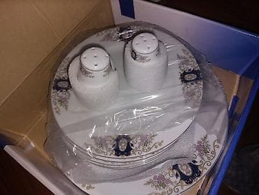 Nahar dəsti, rəng - Ağ, Farfor, 6 nəfərlik, Türkiyə