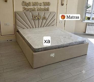 madeyra stol stul: Yataq çarpayısı – Parçalı model - Ölçü: 160 x 200 sm - Yumşaq parça — 1
