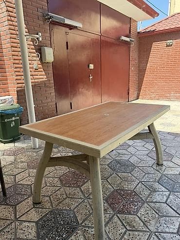 İşlənmiş, Dördbucaq masa, Açılmayan, Stullar ilə, Plastik