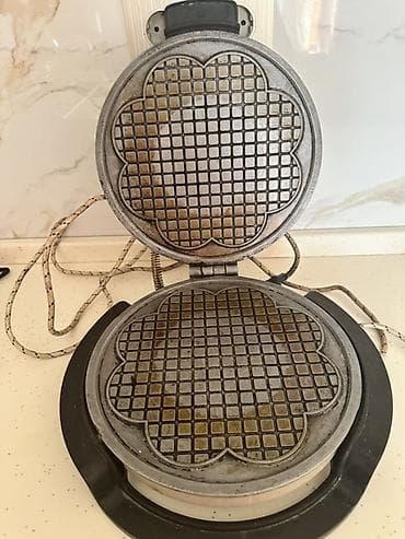 soyuducular ev: Elektrik vafli bişirən aparat - Dairəvi, qapaqlı dizayn; üst hissədə — 2
