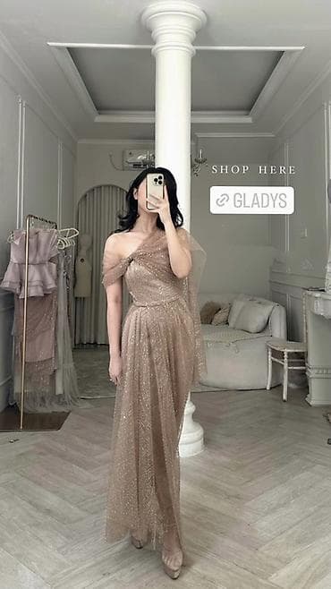 tikilme paltar modelleri instagram: Ziyafət donu, Maksi, M — 2