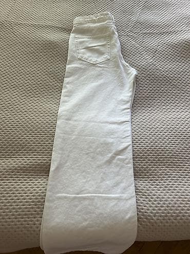 it sekis: Ağ rəngli, IT’S BASİC marka 40 ölçü straight fit şalvar. Yeni alınıb — 3