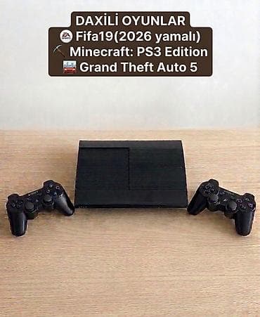 🎮 PS3 Super Slim | Daxili Oyunlar (FIFA 26 Yamalı) + 4 Disk + 2