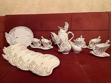 diana heykeli: Çay dəsti, rəng - Ağ, Farfor, 6 nəfərlik — 2