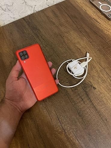 Samsung Galaxy A12, 32 GB, rəng - Qırmızı, Barmaq izi