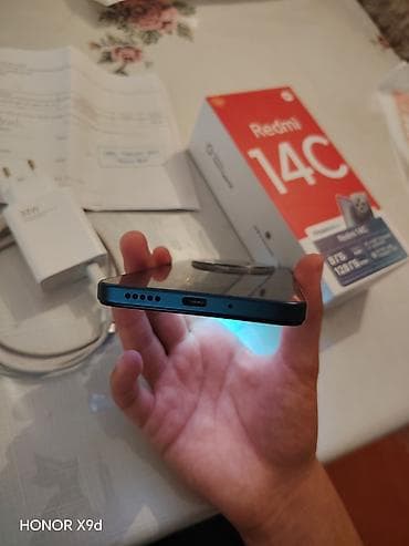 ıkinci el telefon: Redmi 14C, 128 GB, Barmaq izi, İki sim kartlı, Sənədlərlə — 4