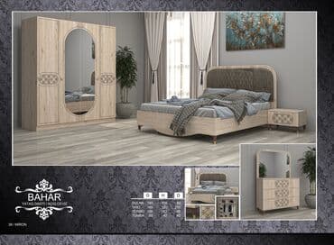 угловая тумба: Двуспальная кровать, 2 тумбы, Турция, Новый — 1