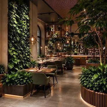 zeleniy cay: Green House Azerbaijan. Dekor interyer Kafe×restoranlar üçün — 5