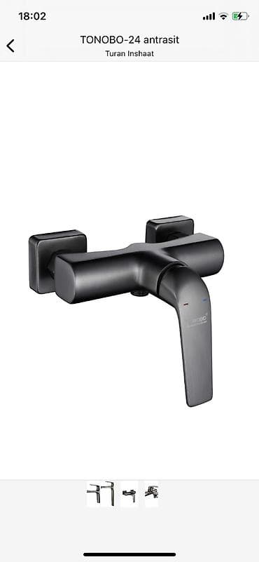 TONOBO-24 antrasit – divardan quraşdırılan vannaya/duşa qarışdırıcı -