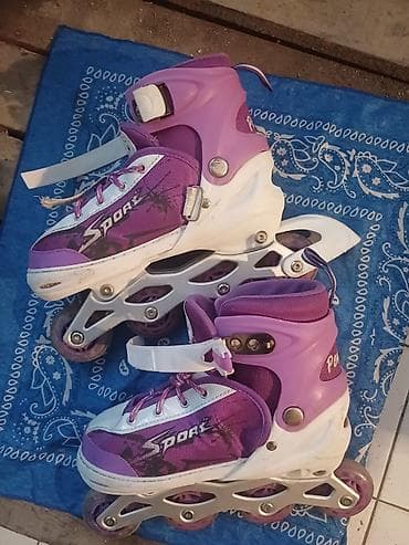 Спорт и хобби: Bənövşəyi rəngli inline konki cütü .8mk yerıəşir - Tip: 4 təkərli — 2