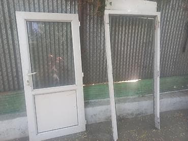 PVC giriş qapısı dəsti - Material: ağ rəngli PVC profil - Dizayn — 1