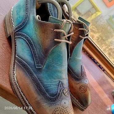 Туфли: Məhsul: Kişi dəridən broq üslublu klassik ayaqqabı - Üslub: Wingtip — 6