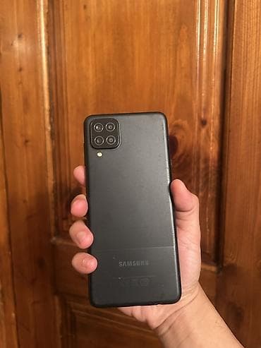 Samsung Galaxy A12, 32 ГБ, цвет - Черный, Отпечаток пальца