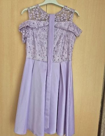 Bənövşəyi (lavanda) rəngdə zərif qısa don. - Üst hissə: şəffaf tüllə lalafo.az -da Bənövşəyi (lavanda) rəngdə zərif qısa don. - Üst hissə: şəffaf tüllə