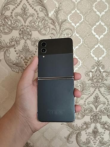 samsung fold 4: Samsung Galaxy Z Flip 4, 256 GB, rəng - Qara, Barmaq izi, Simsiz şarj, İki sim kartlı — 1