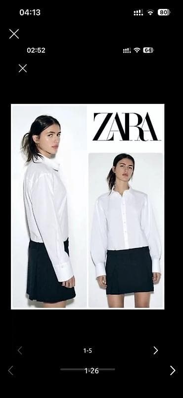 ağ baş: ZARA Yeni, ''Yubka-köynek'' model don geyilmeyib sıfırdır M — 1