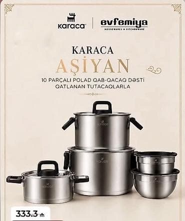 decoria: Qazan, rəng - Gümüşü, Paslanmayan polad, Karaca — 6