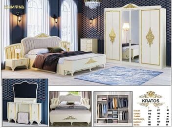 угловая тумба: Двуспальная кровать, 2 тумбы, Турция, Новый — 1