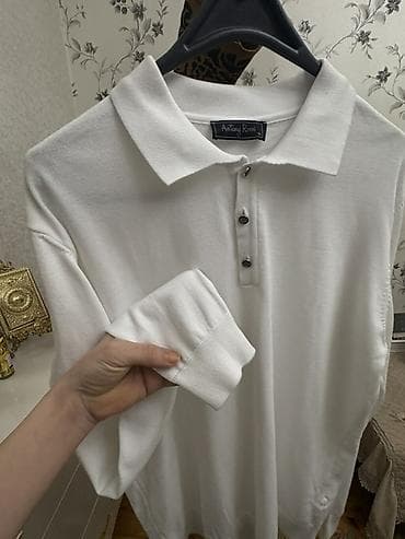 Мужская одежда: Мужской свитер, M, цвет - Белый — 2