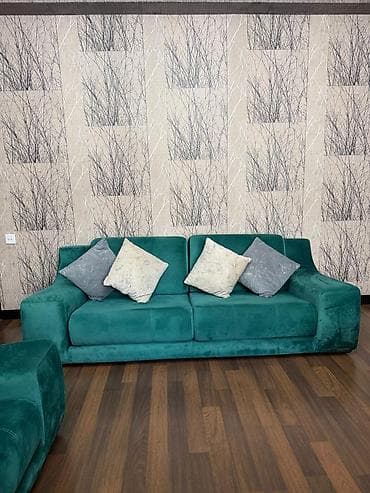 kreslo satisi: İşlənmiş, Divan, 2 kreslo, Bazalı, Açılan — 9
