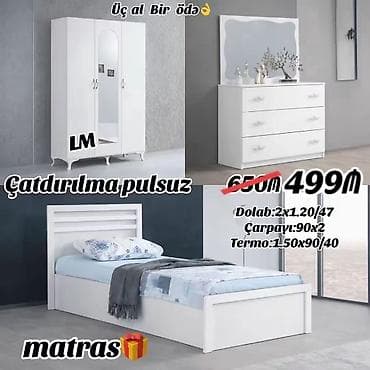 Üç al, bir ödə – ağ yataq otağı dəsti Dəst tərkibi: - Dolab: 3 lalafo.az -da Üç al, bir ödə – ağ yataq otağı dəsti Dəst tərkibi: - Dolab: 3