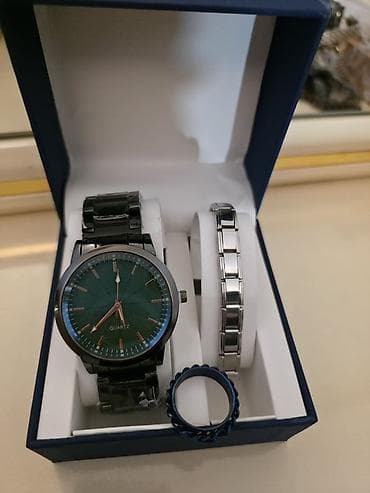 Zərgərlik əşyaları: Klassik Saat dəsti, rəng - Qara — 10