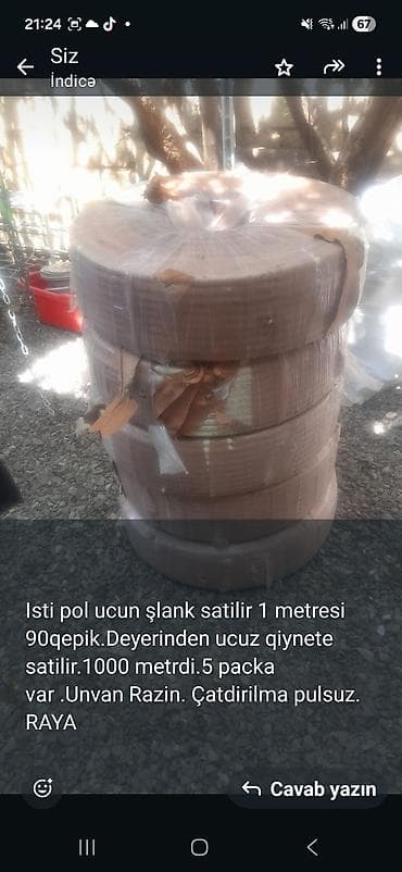 i̇sidicilər: Məhsul: İsti döşəmə sistemi üçün şlanq (boru) Təsvir: - İsti pol üçün — 1
