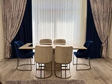 Qonaq otağı üçün, Açılmayan, Dördbucaq masa, 6 stul