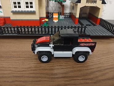 oyun alanı: LEGO üslublu konstruksiya seti – həyətli ev və qaraj kompleksi — 2