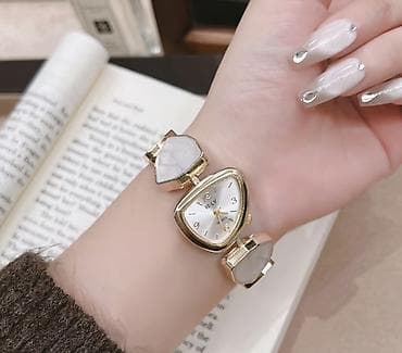 smart saat adapteri: Zərif qadın qol saatı – qolbaq dizaynlı - Korpus: qızılı tonlarda — 2