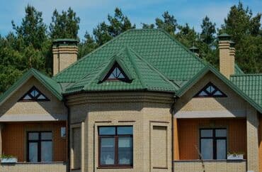 Отделочные материалы: Металлочерепица, цвет - Зеленый — 2