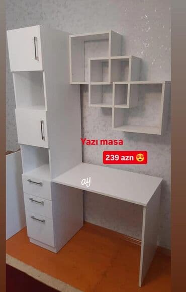 dərs masaları: Düz masa, Polkalı, Siyirməli, Sadə laminat — 1