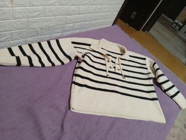 женские кофты со шнуровкой: Мужской свитер, L, цвет - Черный — 2