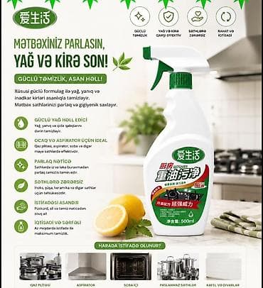 Sprey Qaz plitəsi ve soba təmizləmək üçün