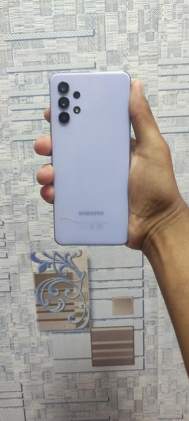 soba islenmis: Samsung Galaxy A32, 64 GB, rəng - Bənövşəyi, Sensor — 5