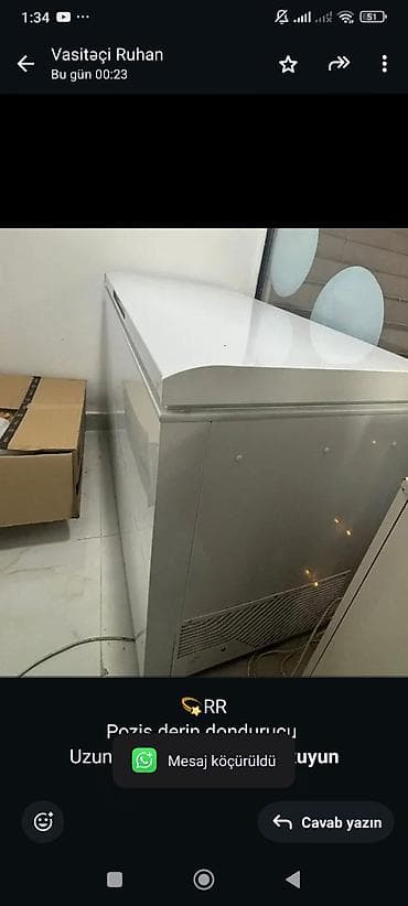 Soyuducu avadanlığı: 💫RR Pozis derin dondurucu Uzunu 1.30 sm ela veziyyetde . Qiymet 490 — 1