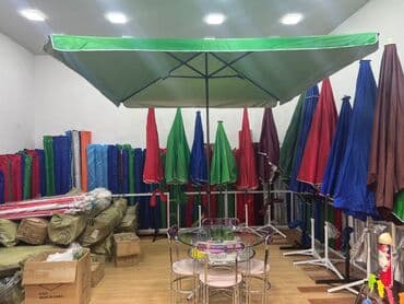 kafe ucun zontikler: 3×2 metr !Bu, dörd tərəfli düzbucaqlı formaya malik, yaşıl rəngli — 1