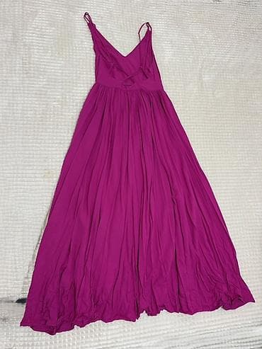 Morus rəngində maxi don - Stil: Uzun, axıcı ətəkli maxi don - Rəng — 2