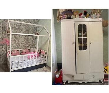 dolab mətbəx: Gul✔️300 man(Xırdalan). Uşaq üçün dolab və çarpayı. Təcili satılır — 1