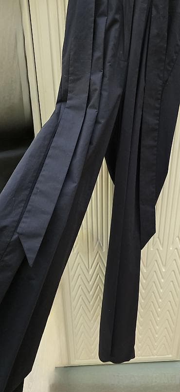 mavi don: Akep brendinin qara rəngli uzun paltarı - Model: köynək tipli — 3