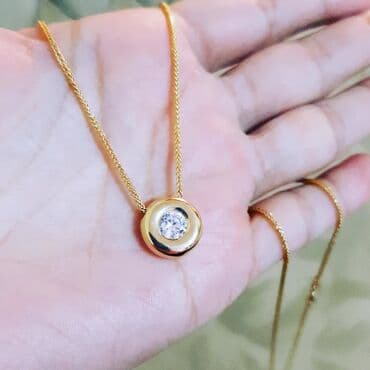 tək qaş: Boyunbağı, Sarı qızıl, 585 Əyar, 291 g — 2