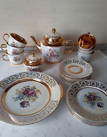 piyon gul: Çay dəsti, Farfor, 6 nəfərlik — 1