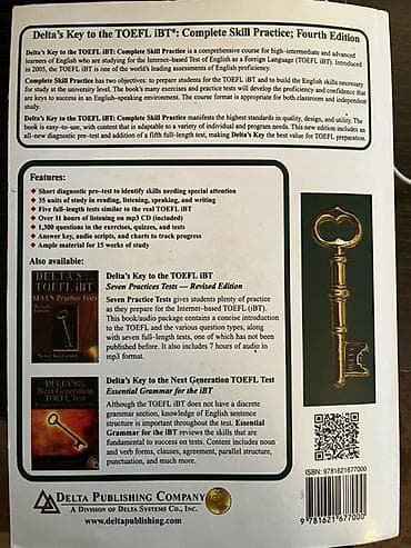 **Delta’s Key to the TOEFL iBT: Complete Skill Practice – Fourth — 3