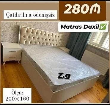 embavud mebelleri qiymetleri: İkinəfərlik çarpayı, Yeni — 1