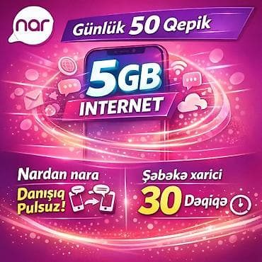 Nar gündəlik internet və danışıq paketi - 5 GB internet - Gündəlik lalafo.az -da Nar gündəlik internet və danışıq paketi - 5 GB internet - Gündəlik