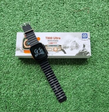 smart watch 6 qiymeti: Smart saat Ağıllı saat Smart watch T800 Ultra Wireless Charging 🔋 — 2