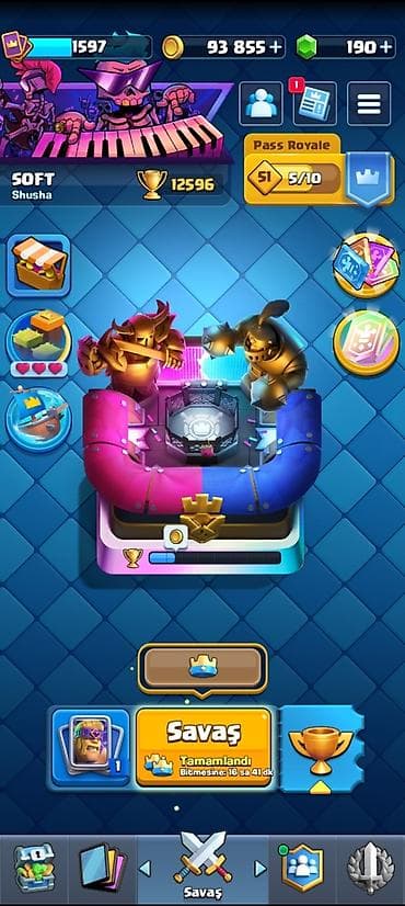 Clash Royale hesabı – yüksək səviyyəli kolleksiya - Kral Səviyyəsi — 1