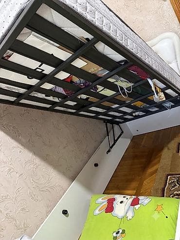 Təknəfərlik çarpayı, Bazalı, Matras ilə, Siyirməsiz — 2