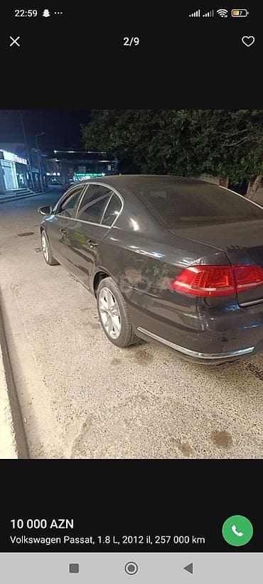 Nəqliyyat: Volkswagen Passat: 1.8 l | 2012 il Sedan — 5